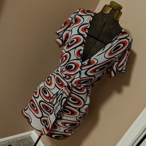 Lia Lee Flutter Sleeve Sheer Tunic